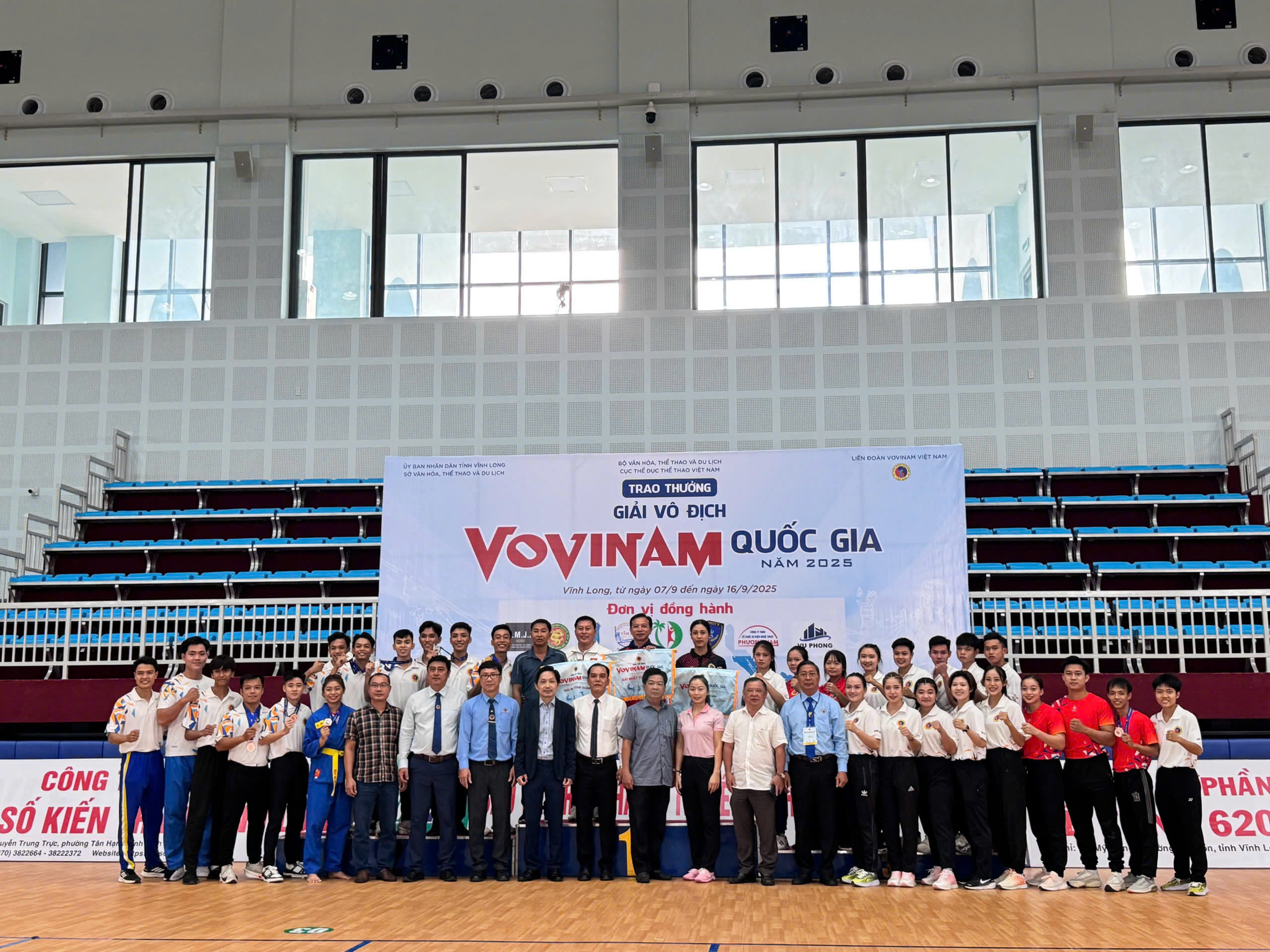 Bế mạc Giải vô địch Vovinam quốc gia năm 2025 Vĩnh Long đạt 2 Huy chương Vàng, 8 Huy chương Bạc, 8 Huy chương Đồng