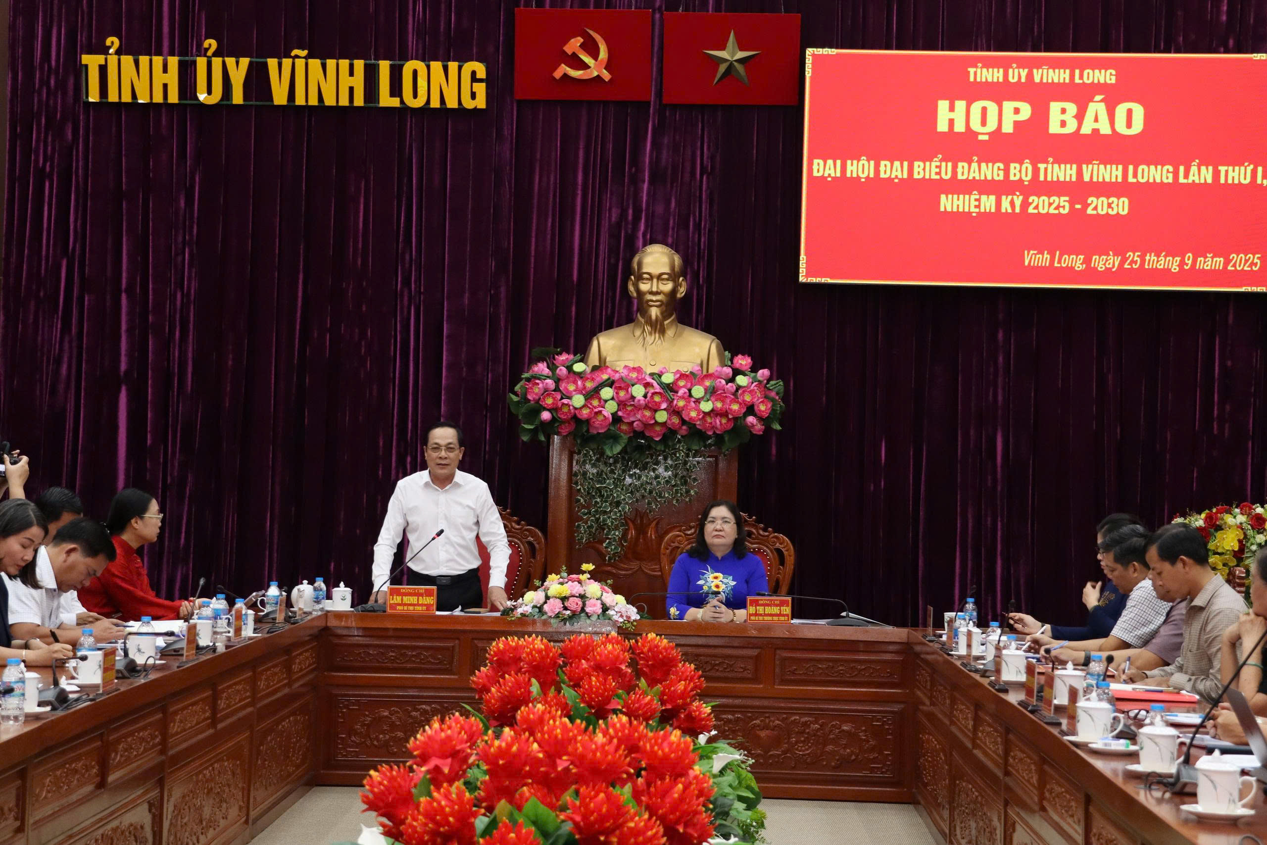 Vĩnh Long họp báo Đại hội đại biểu Đảng bộ tỉnh Vĩnh Long lần thứ I, nhiệm kỳ 2025-2030